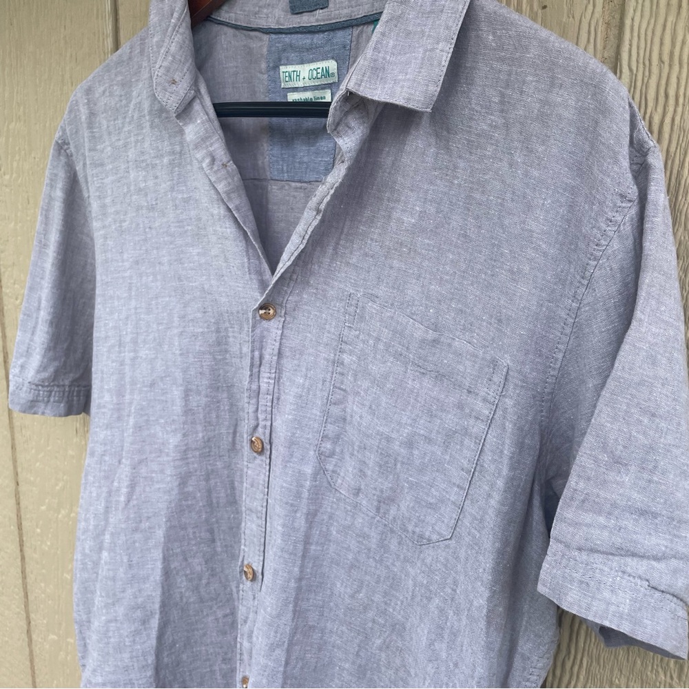 Washable Linen - Tenth & Ocean - Gray Men's Shirt